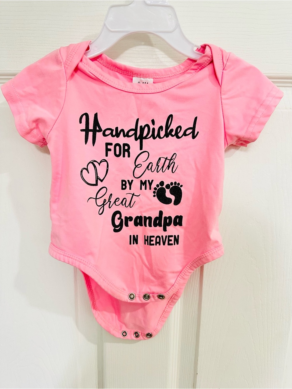 Handpicked for Earth Pink Baby One-Piece Bodysuit